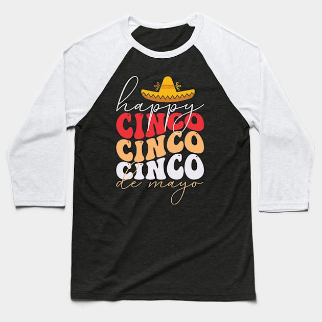 Cinco De Mayo Mexican Fiesta 5 De Mayo Cactus Mexican Hat Baseball T-Shirt by smartrocket